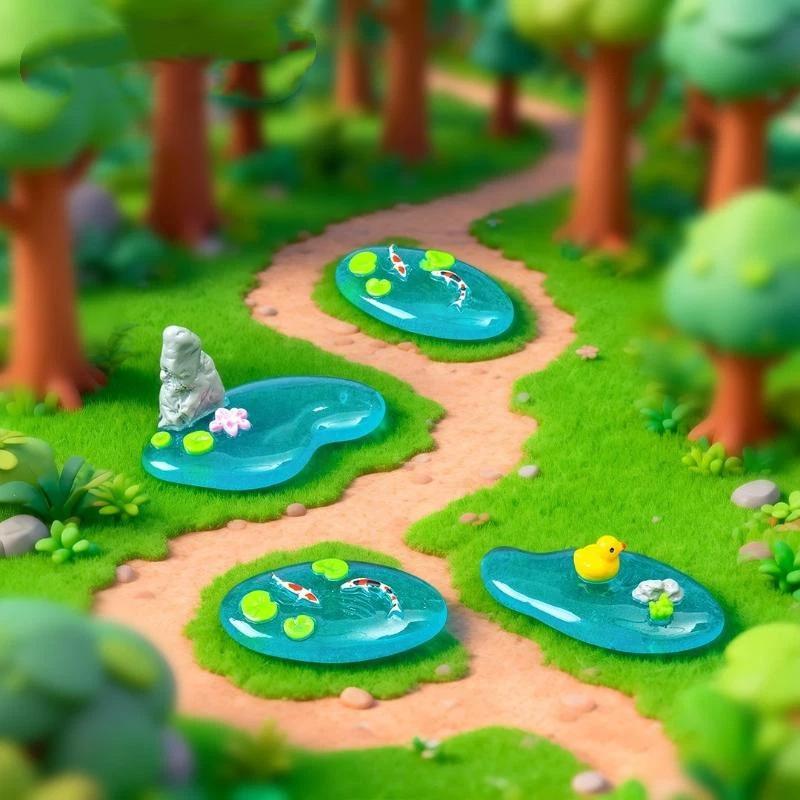 Bonsai Koi Garden - ⑧ Koi, Ördek ve Lotus Tasarımlı