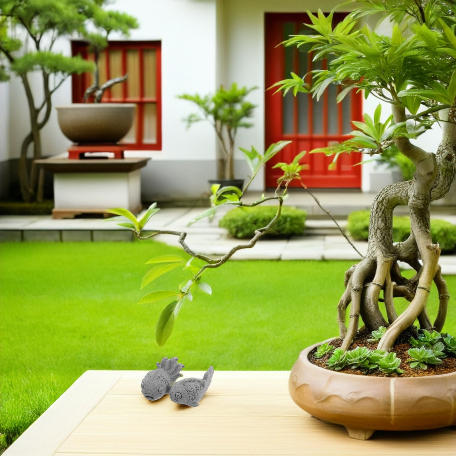 2 Adet Koi Balığı Bahçe Heykel - Bonsai Koi Garden incelemesi ve fiyatı